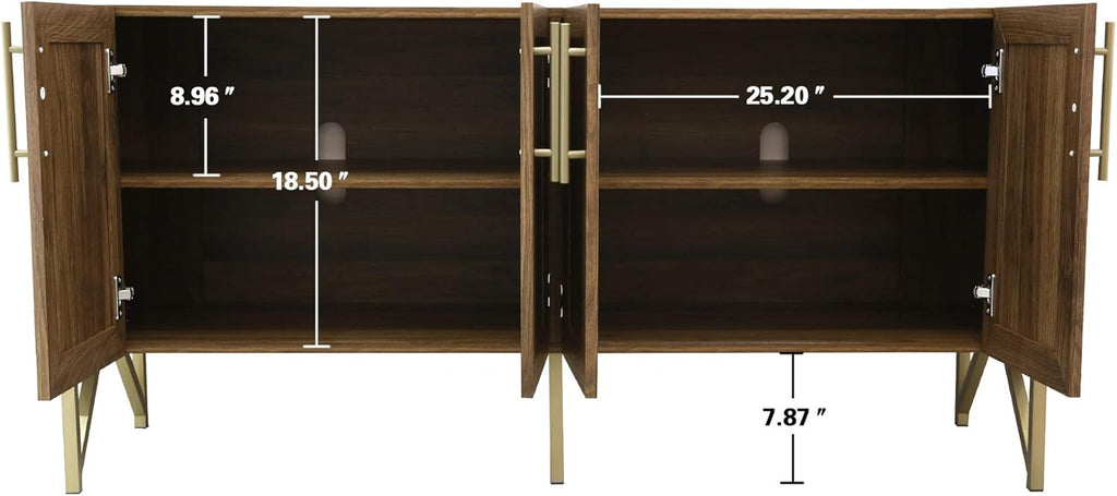 Walnut Mid Century TV Stand Media Console J11799