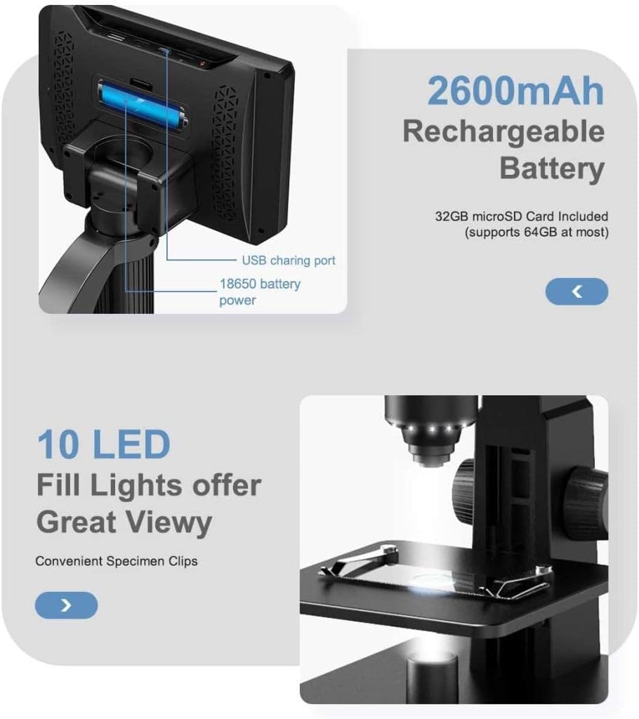 LCD Digital Microscope 2000X 12MP D7856