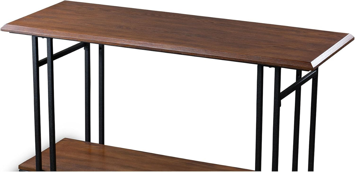 Brown Wood and Metal Console Table M836417