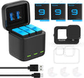 3-Pack Batteries and USB Quick Charger with Silicone Case Lens Screen Protector E472360