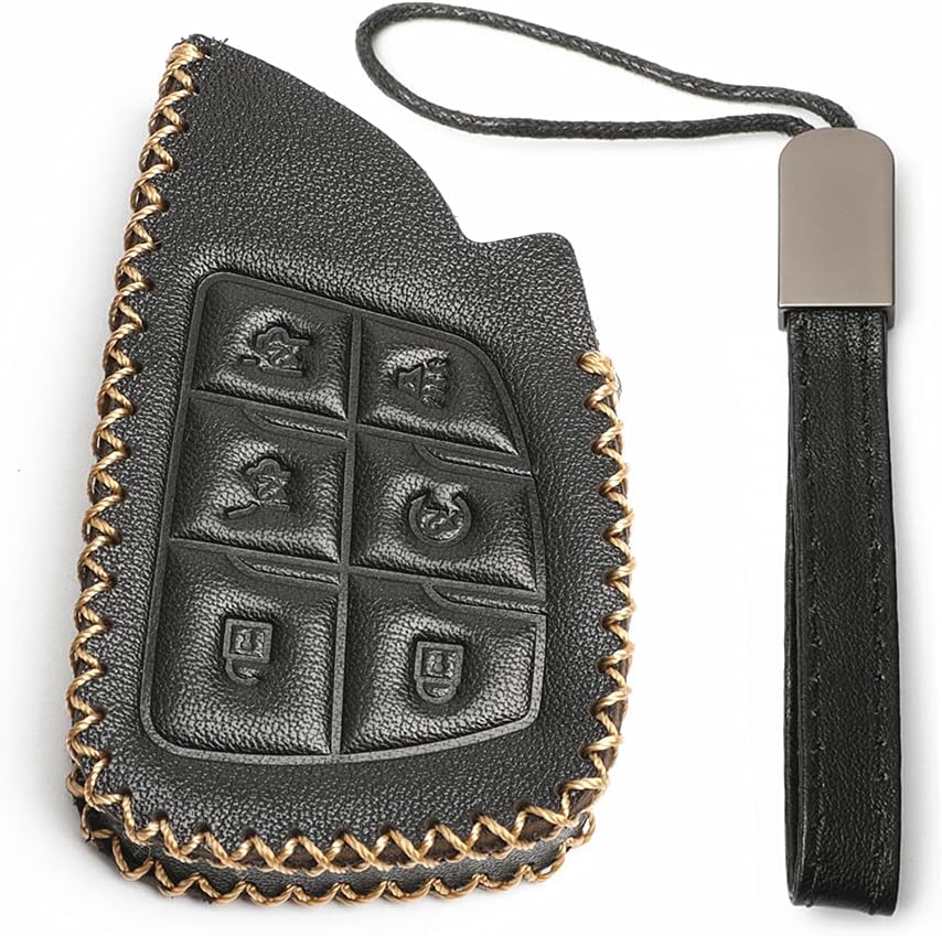 Black Leather Key Fob Case Cover Pack of 2 X48072