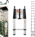 16FT Aluminum Telescoping Extension Ladder with Roof Hooks Z2286