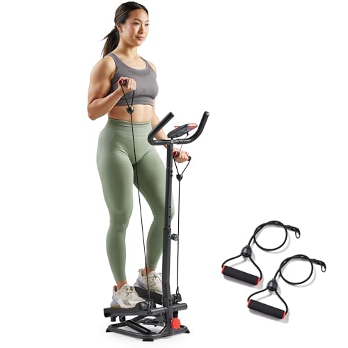 2-in-1 Smart Stepper Machine with Handlebar and Resistance Bands B978911