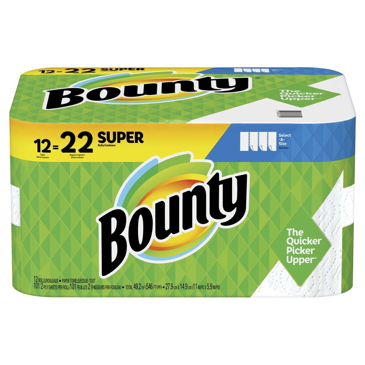 White 12 Super Rolls Paper Towels A297294