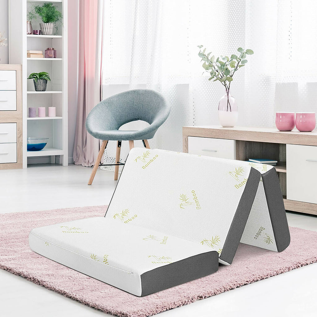 Full Size Tri-Folding Memory Mattress with Carry Bag W50977