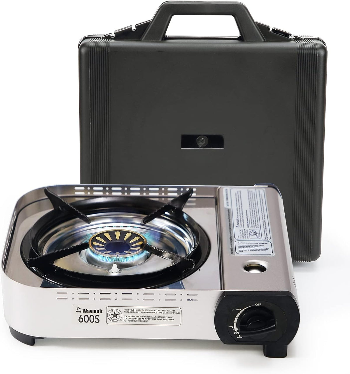 Portable Butane Stove Single Burner with Carrying Case L64379