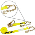 2 inch x 27' Ratchet Strap with Chain Anchors V797