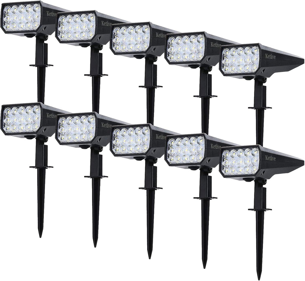 Solar Powered Waterproof Landscape Spotlights 10 Pack S193227