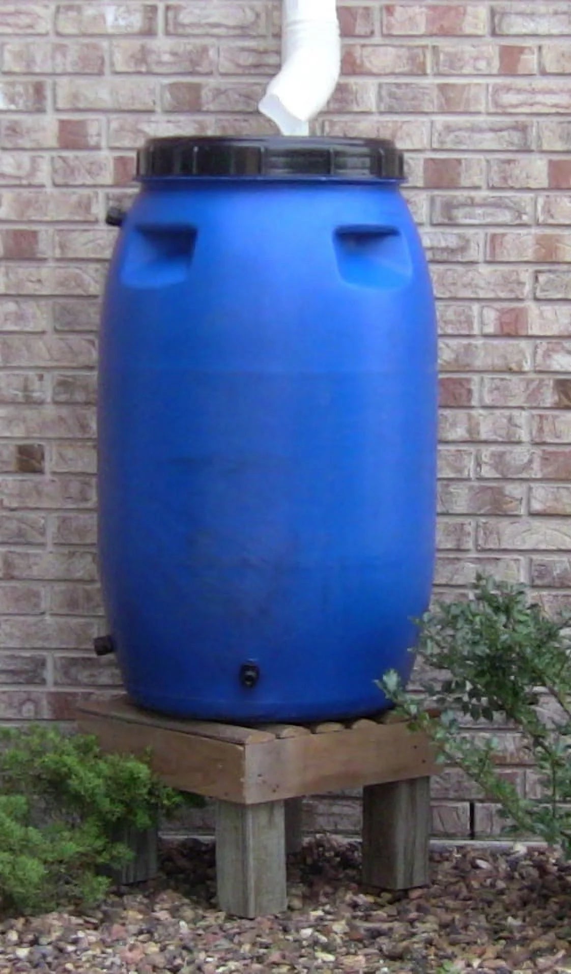 55 Gallon Blue Rain Barrel U675081