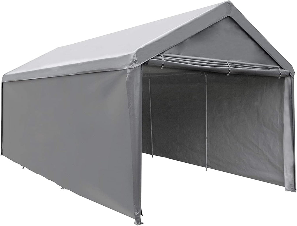 10 x 20 ft Heavy Duty Carport with Removable Sidewalls & Doors E592