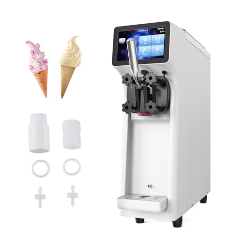 1000W Single Flavor Soft Serve Ice Cream Machine 2.7 to 4 Gal/H 110V Y24970