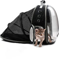 Black Expandable Cat Carrier Bubble Backpack L796