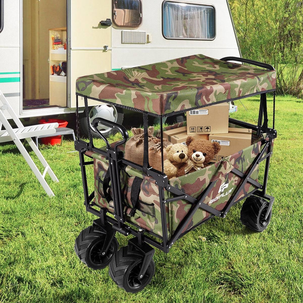 Collapsible Folding Wagon Cart with Canopy D303