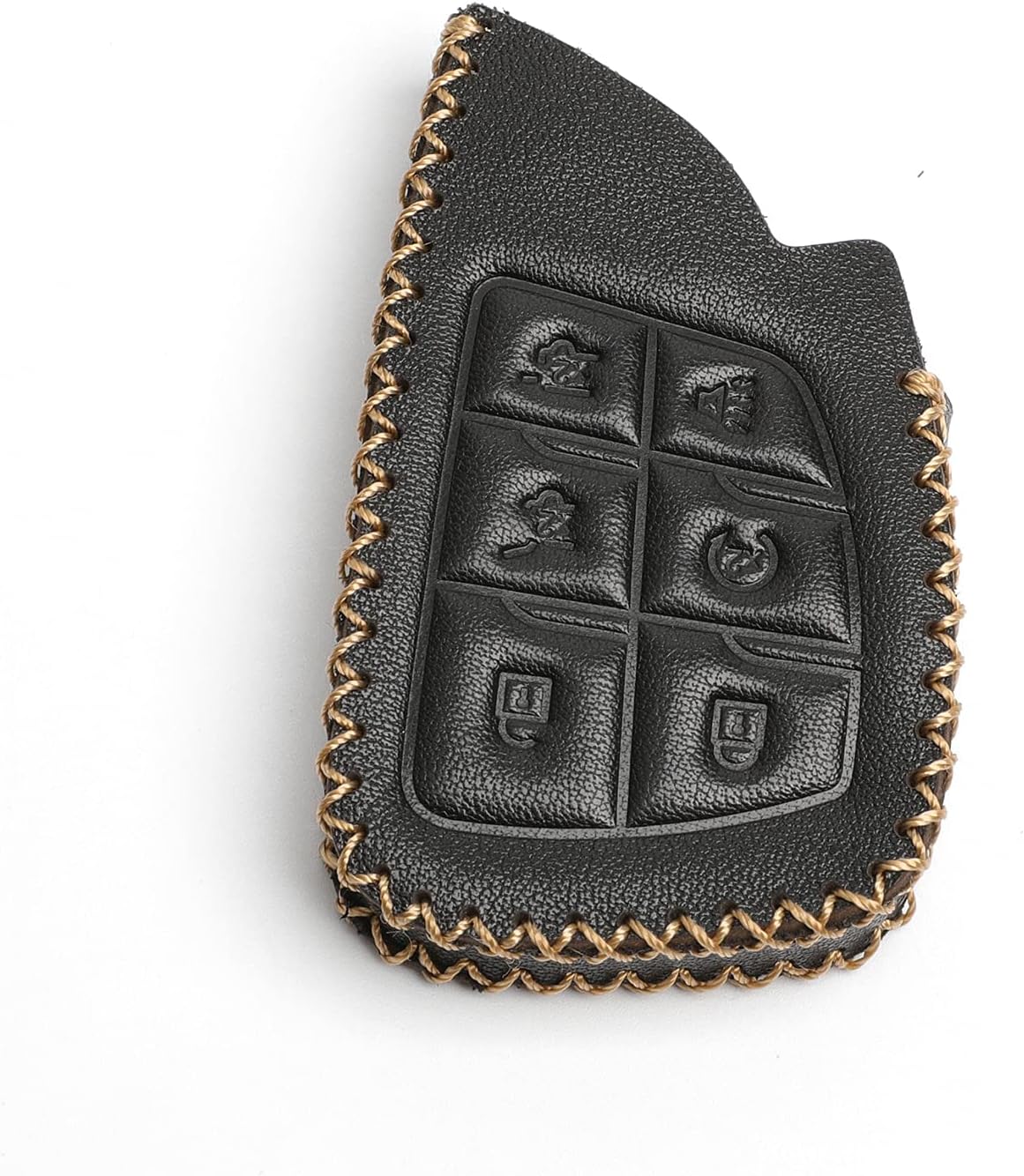 Black Leather Key Fob Case Cover Pack of 2 X48072