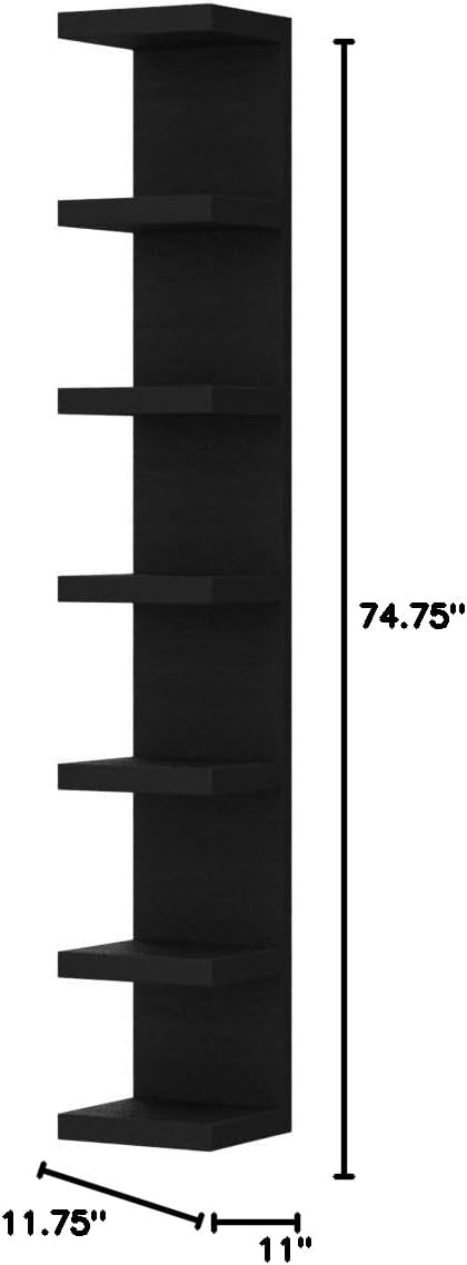 Black/Brown Shelving Unit N622