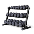 Rubber Hex Dumbbell Set with Rack Z2759