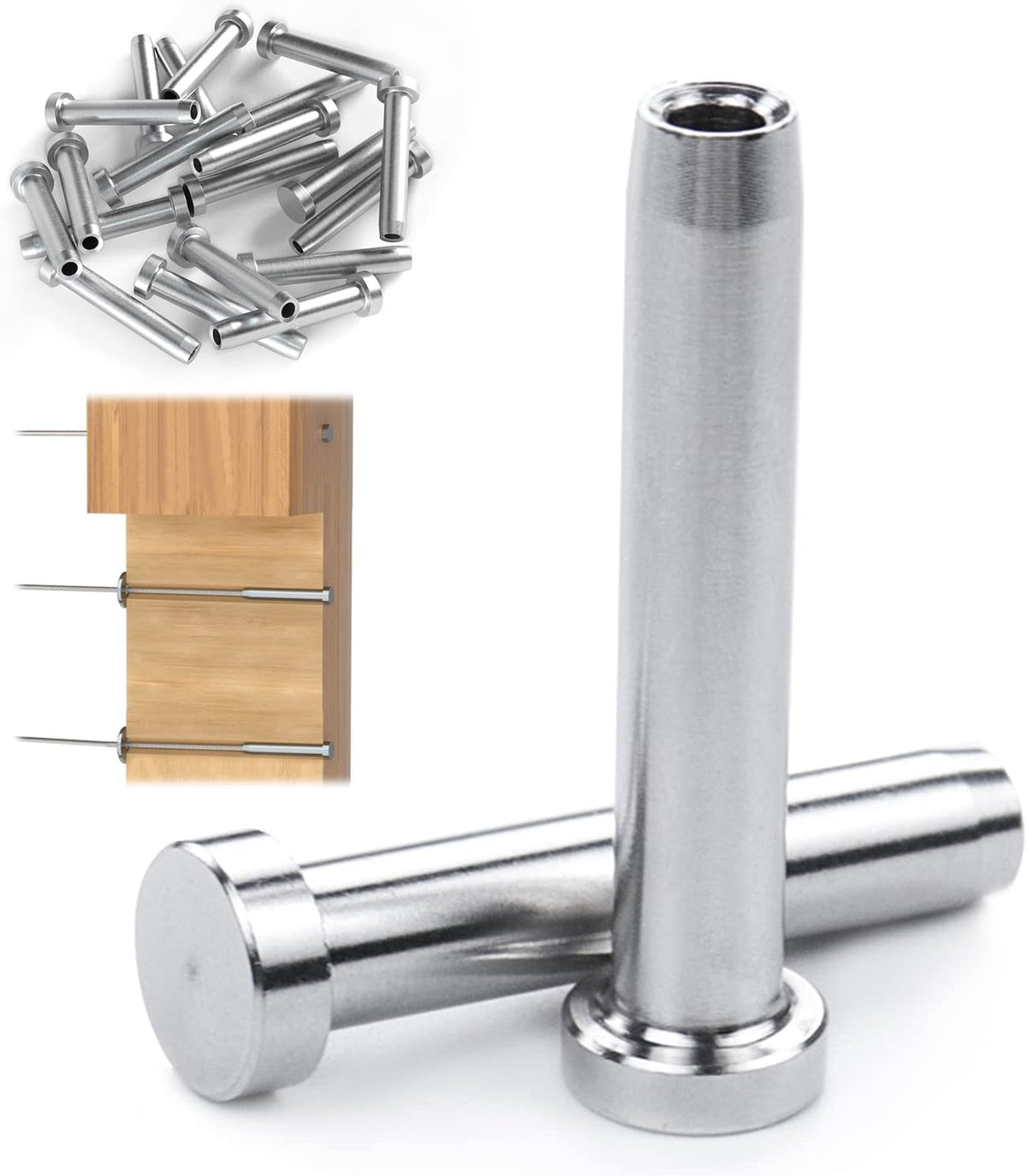 20 Pack 1/8 Invisible Cable Railing Kit T316 Stainless Steel L470