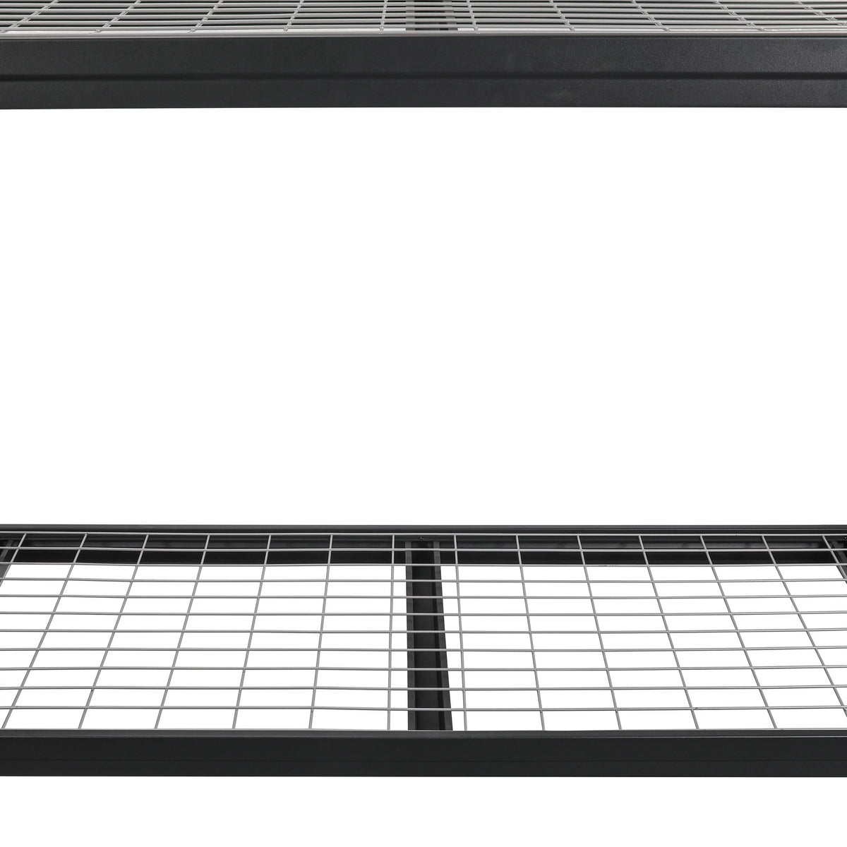 Black Steel 3-Tier Storage Shelf Unit 72-Inch-H x 77-Inch-W x 24-Inch-D I767