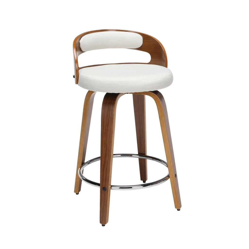 Beige Bentwood Swivel Stool P791744