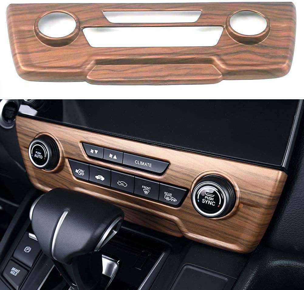 Peach Wood Air Vent Trim Left Right Side Dashboard Sticker Frame P283804