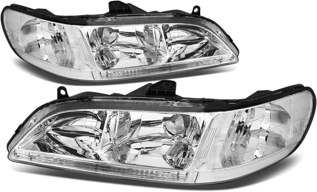 Chrome Housing Clear Corner Headlights Assembly O39188