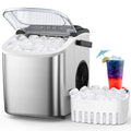 Stainless Steel Countertop Ice Maker, 26.5Lbs per Day, Portable with Auto-Cleaning N574