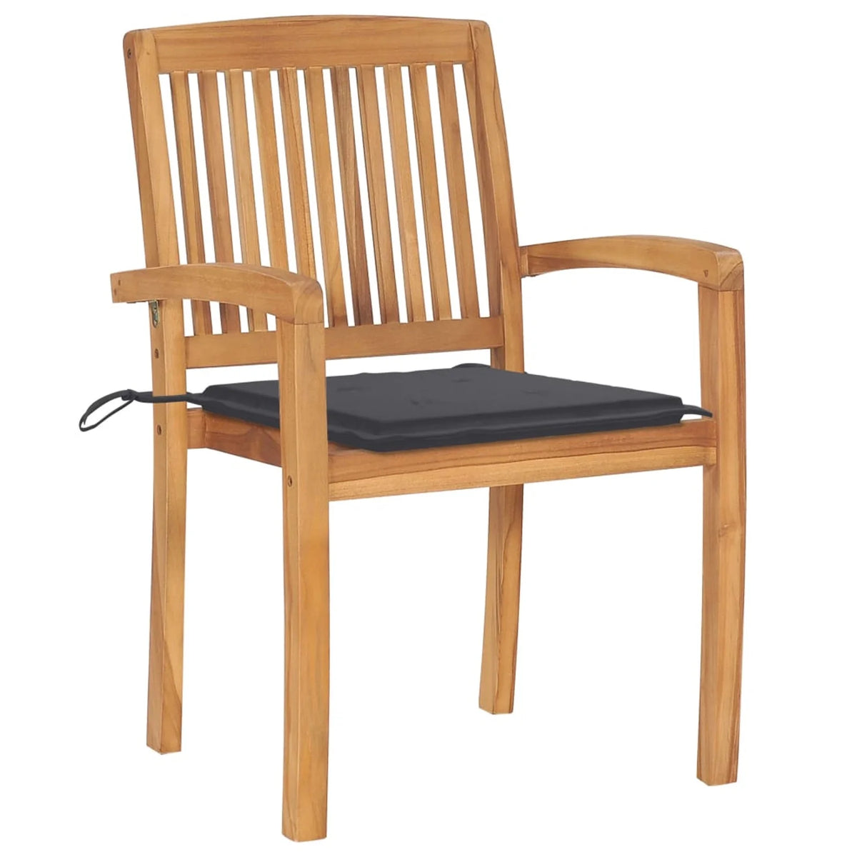 Patio Chairs 2 pcs with Anthracite Cushions Solid Teak Wood R62729