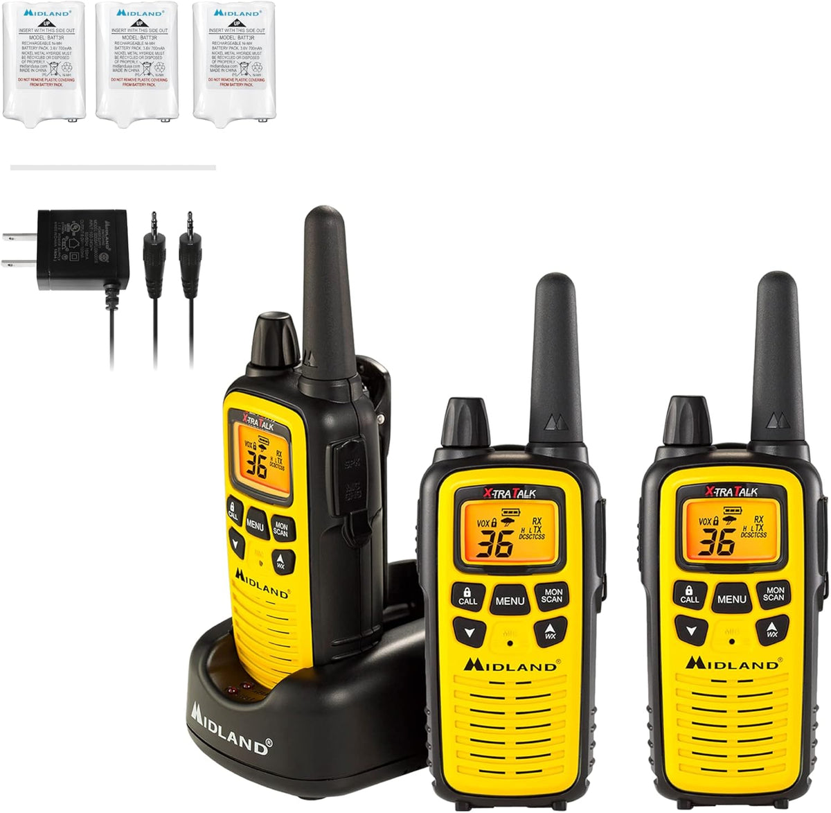36 Channel FRS Two-Way Radio Walkie Talkie (Pair Pack) (Black) Z565333