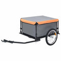 Bike Cargo Trailer Gray and Orange 143.3 lb T586