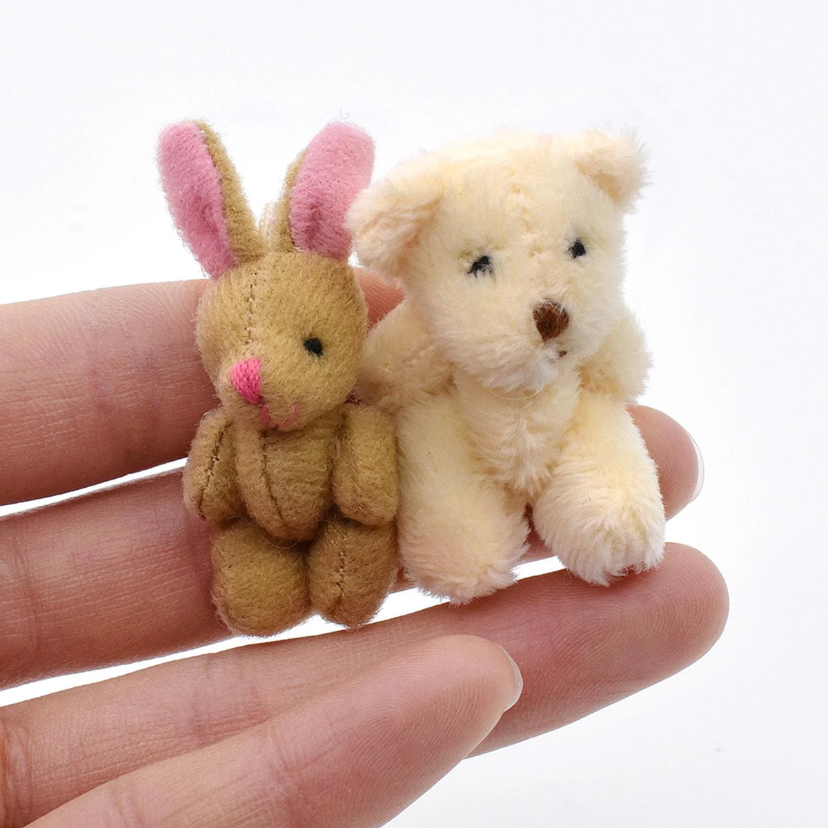 Mini Joint Bear/Rabbit Plush Dollhouse Decor Stuffed Toys K2982