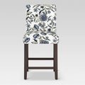 Blue Shaded Floral Counter Height Barstool L33926