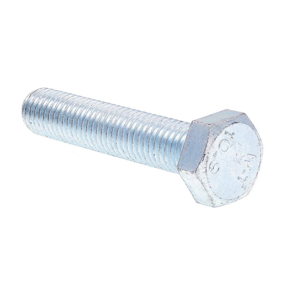 M12-1.75 x 60 mm Class 10.9 Zinc Plated Steel Hex Head Cap Screws (10-Pack) D582097