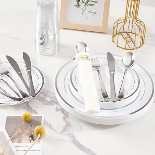 Gold Disposable Plastic Dinnerware Set of 50 R4831