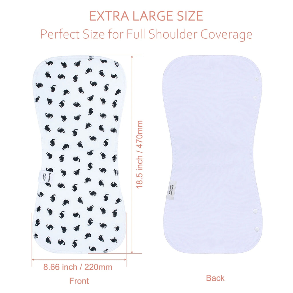 12-Pcs Animal Pattern Burp Cloths and Baby Bibs V97213