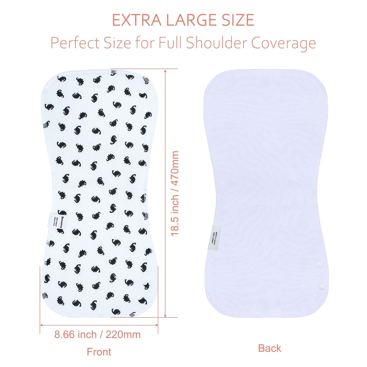 12-Pcs Animal Pattern Burp Cloths and Baby Bibs V97213