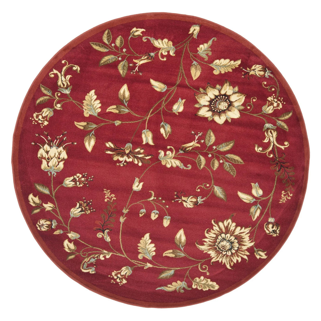 Red Multi Floral Border Area Rug 8'9" x 12' S716