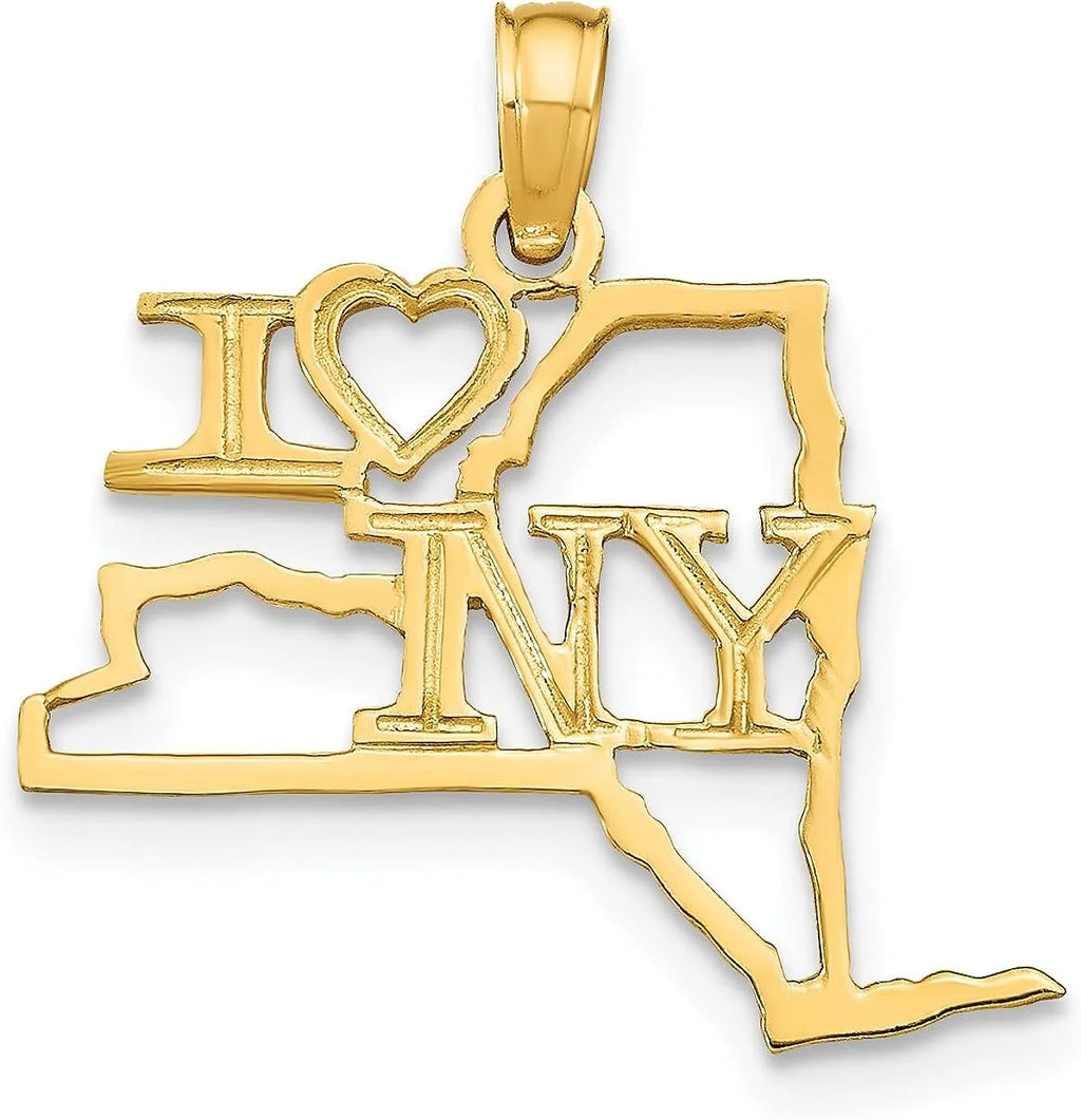 10K Yellow Gold New York State Pendant K683620