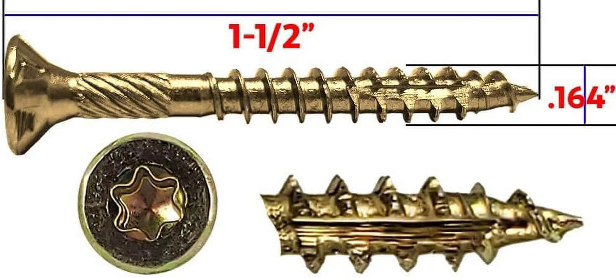 Gold Star Wood Torx/Star Drive Head Multipurpose Wood Screws 6500 Count A1705