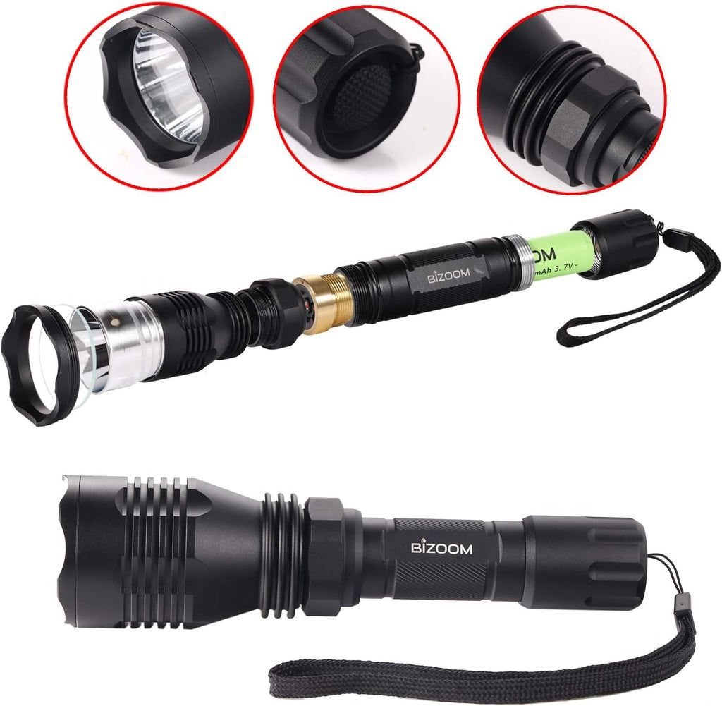 Red Green Hunting Flashlight with Pressure Switch, Pack of 2 Y4792