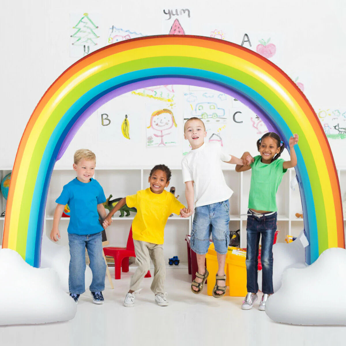 Inflatable Rainbow Sprinkler Water Toy B571139