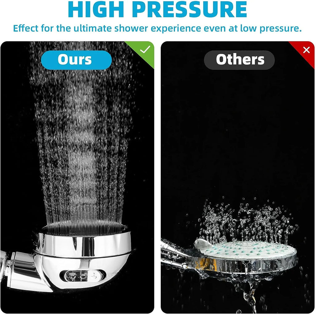 High Pressure 3-Settings Handheld Showerhead (Chrome) Q67393