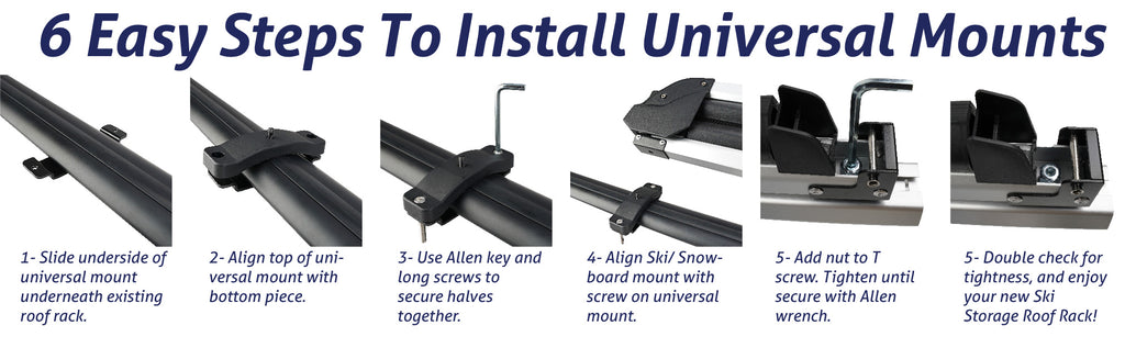 2PCS Universal Car Ski Snowboard Roof Racks Mount Y17517