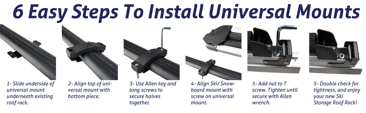 2PCS Universal Car Ski Snowboard Roof Racks Mount Y17517