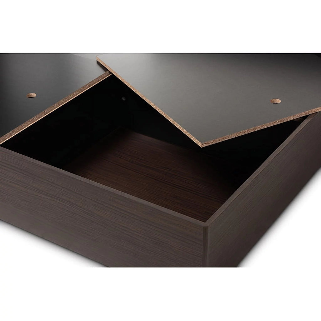 Brown Queen Size Platform Storage Bed O561329