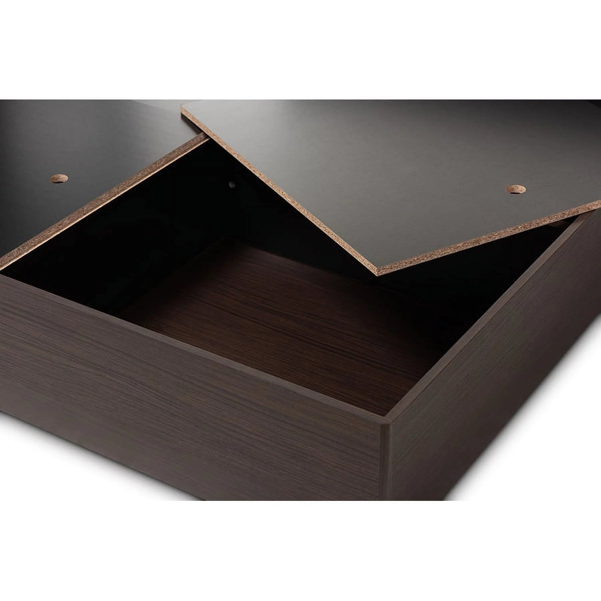 Brown Queen Size Platform Storage Bed O561329