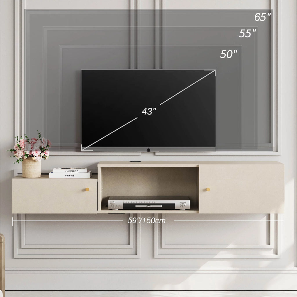 Wall Mounted TV Stand with Charging Station G2976