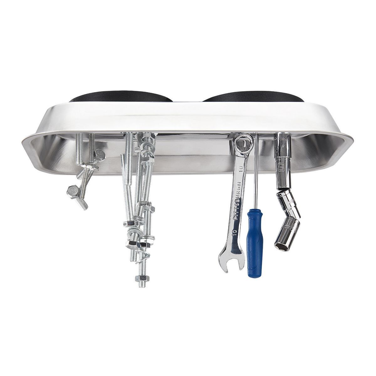 9-1/2 in. x 5-1/2 in. Magnetic Stainless Steel Parts Tray Y90411