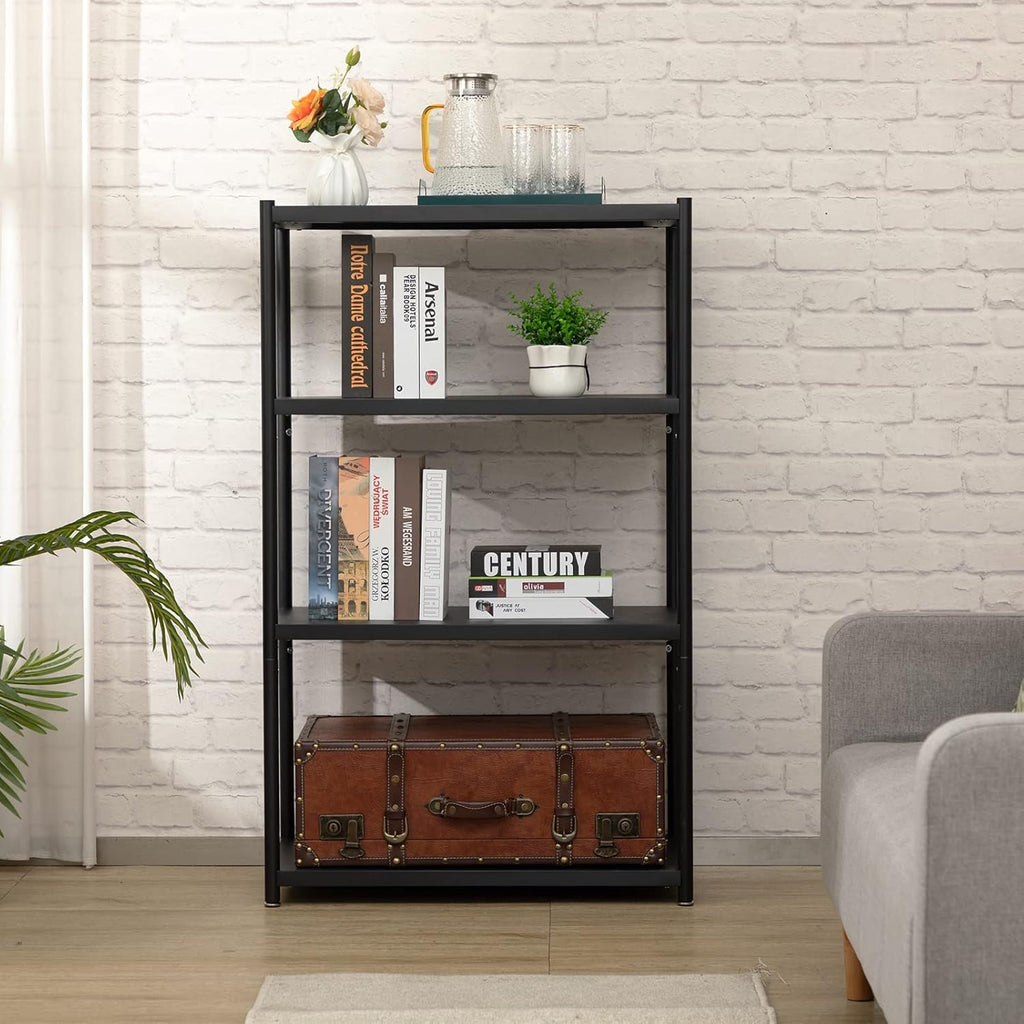 27.5 Inch 4 Tire Metal Wire Storage Shelf Black Utility Rack M740