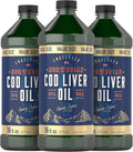 Unflavored Liquid Cod Liver Oil 16oz Pack of 3 O734492
