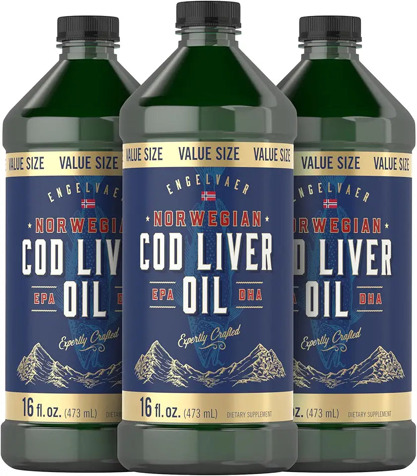 Unflavored Liquid Cod Liver Oil 16oz Pack of 3 O734492